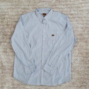 FOUNDRY Blue Stripe, Button-Down Shirt, NWT